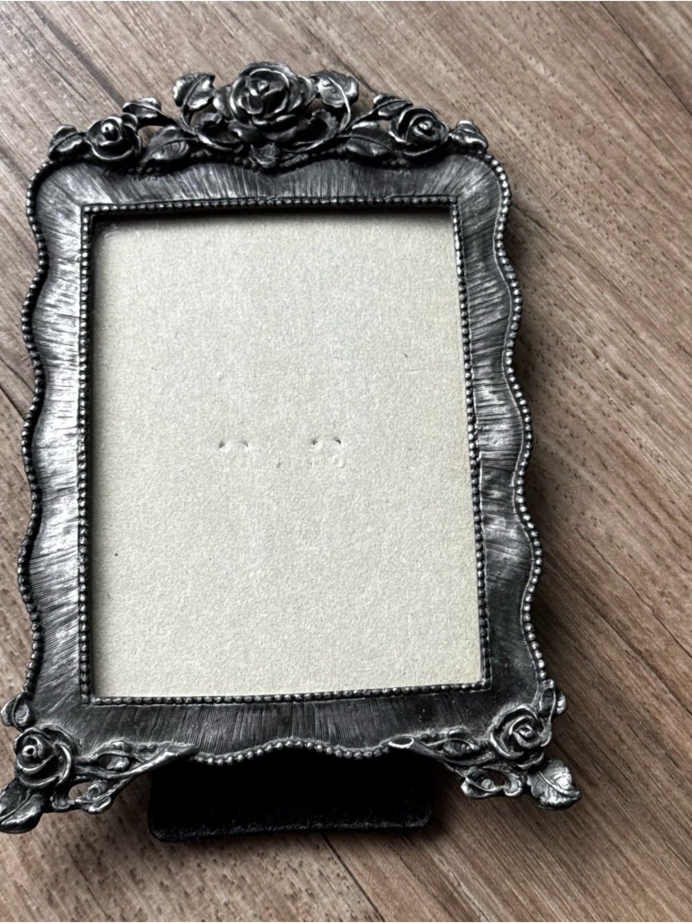 Vintage floral silver picture frame small